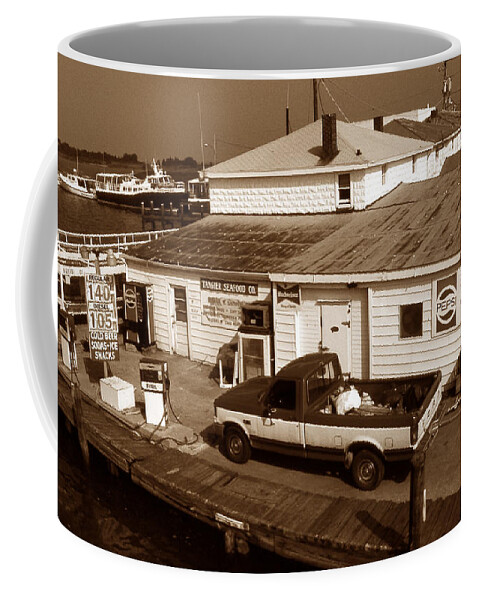 Scenic Tours Coffee Mug featuring the photograph Crisfield Maryland by Skip Willits
