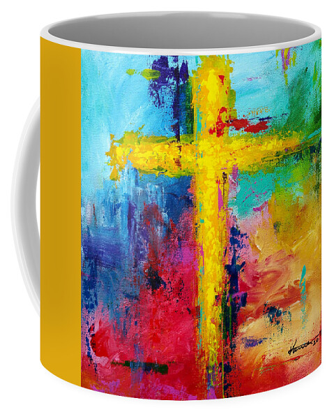 Texture Coffee Mug featuring the painting Cross No.7 by Kume Bryant