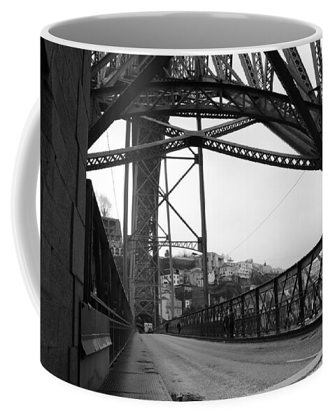 Bridge Coffee Mug featuring the photograph Crossing the bridge by Lukasz Ryszka