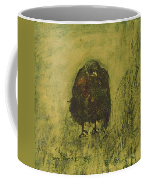 Bird Coffee Mug featuring the painting Crow 26 by David Ladmore