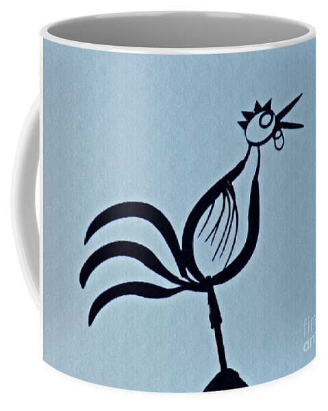 Cockerel Coffee Mug featuring the photograph Crowing Rooster by Sarah Loft