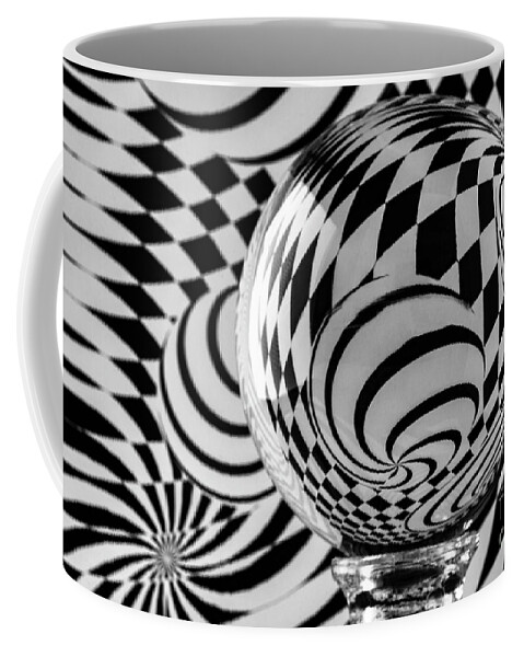 Crystal Ball Coffee Mug featuring the photograph Crystal Ball Op Art 7 by Steve Purnell