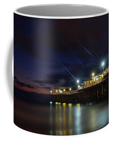 2017 Coffee Mug featuring the photograph Crystal Beach Pier Blue Hour by James Sage