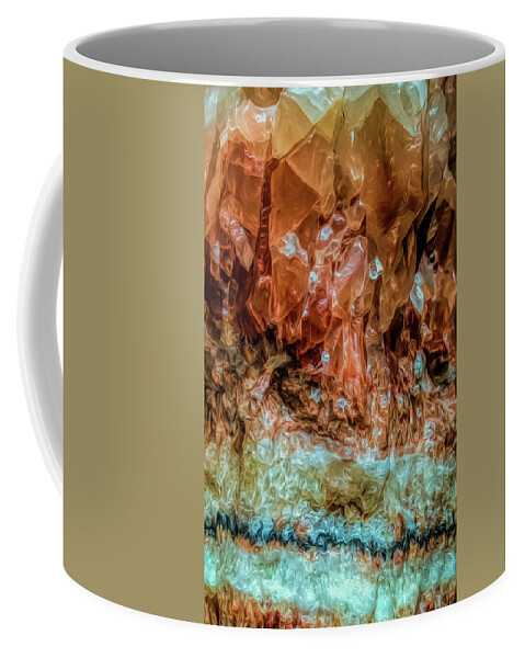 Abstract Coffee Mug featuring the photograph Crystal Formations by Teresa Wilson