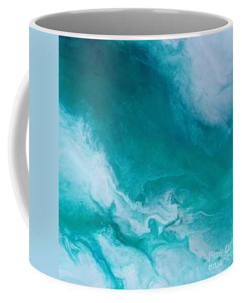 Light Coffee Mug featuring the painting Crystal wave14 by Kumiko Mayer