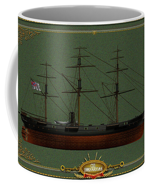 Coffee Mug featuring the digital art CSS Shenandoah by The Collectioner