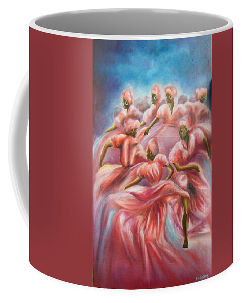 Dancers Coffee Mug featuring the painting Cuba Dancers by Olaoluwa Smith