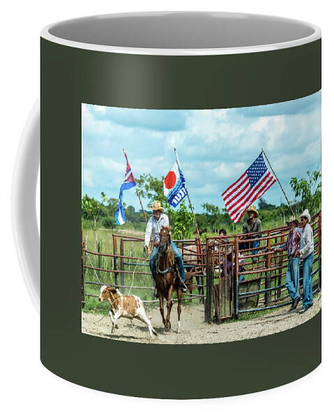 Architectural Photographer Coffee Mug featuring the photograph Cuban Cowboys by Lou Novick