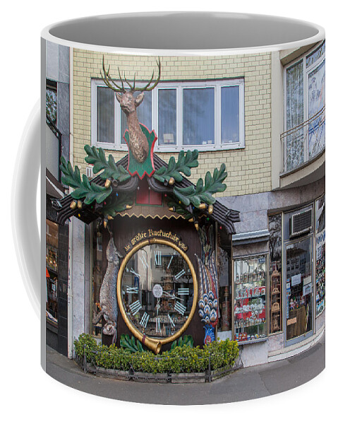 Cuckoo Coffee Mug featuring the photograph Cuckoo Clock by Shirley Radabaugh