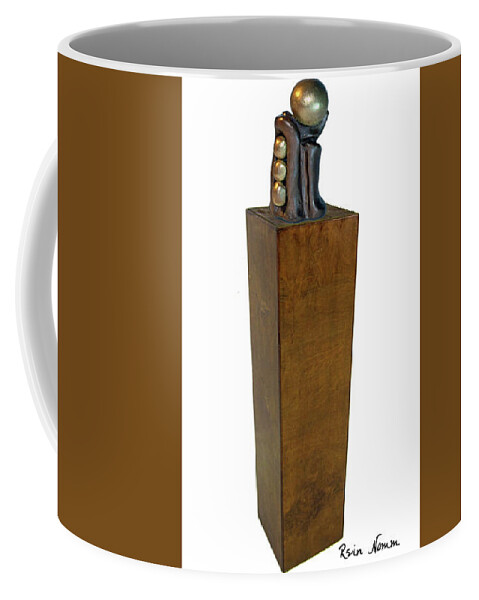  Coffee Mug featuring the sculpture Culmination by Rein Nomm