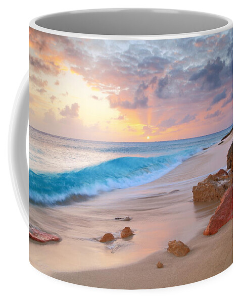 Beach Coffee Mug featuring the photograph Cupecoy Beach Sunset Saint Maarten by Roupen Baker