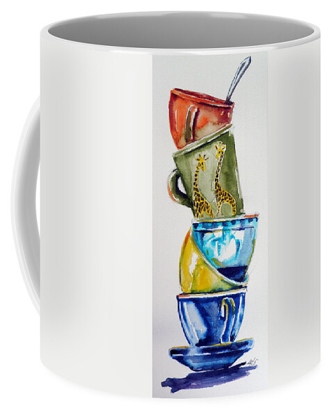 Cups Coffee Mug featuring the painting Cups by Kovacs Anna Brigitta