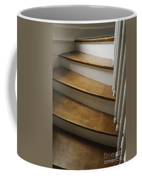 Delaware Water Gap Coffee Mug featuring the photograph Curve of the Stairs by Debra Fedchin