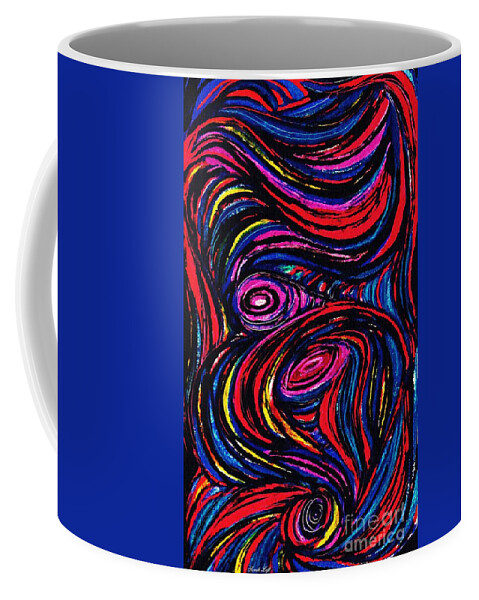 Line Coffee Mug featuring the painting Curved Lines 9 by Sarah Loft