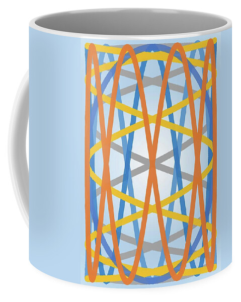 Art Coffee Mug featuring the digital art Curves Squared by Richard Widows