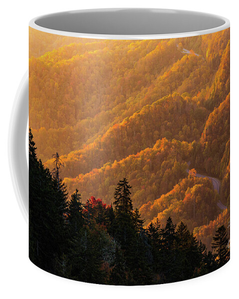Smokey Mountains Coffee Mug featuring the photograph Smoky Mountain Roads by Doug Sturgess
