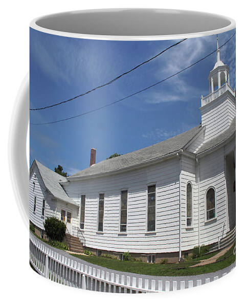 Cutchogue Coffee Mug featuring the photograph Cutchogue United Methodist Church by Steven Spak