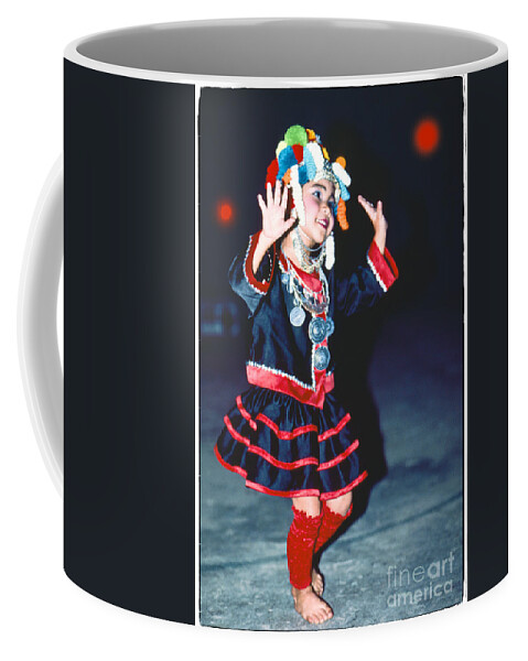 Girl Coffee Mug featuring the photograph Cute Little Thai Girl Dancing by Heiko Koehrer-Wagner