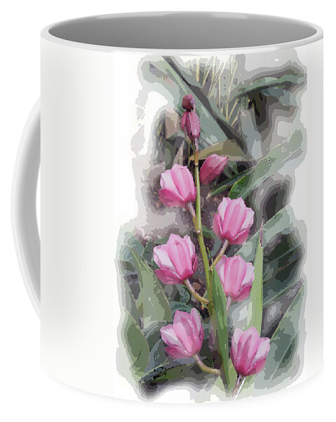 Cymbidium Orchids Coffee Mug featuring the digital art Cymbidium by Don Wright