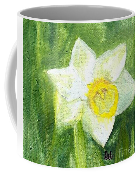 Daffodil Coffee Mug featuring the painting Daffodil by Deb Stroh-Larson