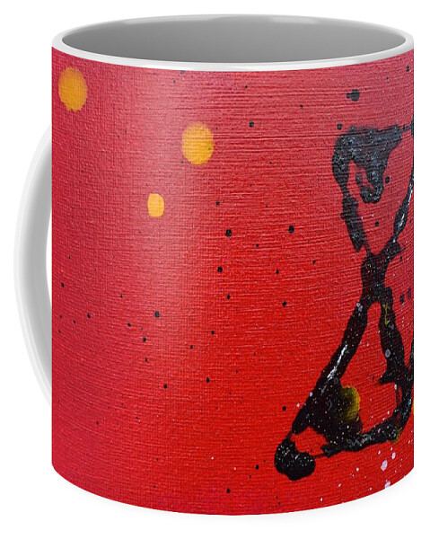 Endelss Coffee Mug featuring the painting Daily Abstraction 218020701B by Eduard Meinema