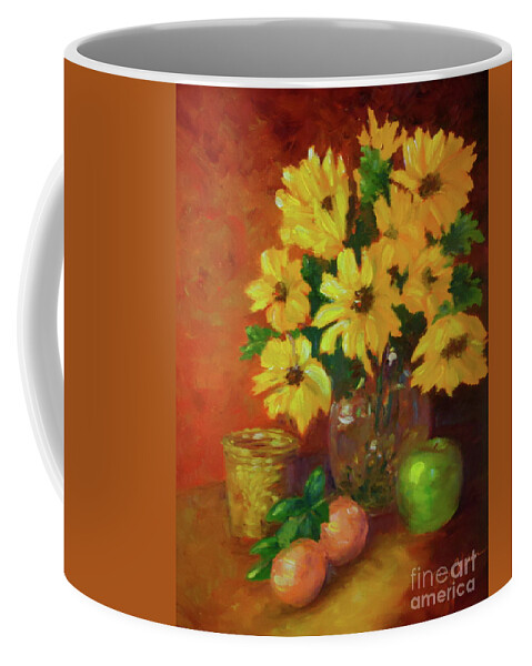 Still Life Coffee Mug featuring the painting Daisies of the Galaxy by Patsy Walton