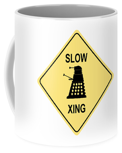Richard Reev Coffee Mug featuring the digital art Dalek Crossing by Richard Reeve
