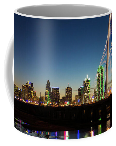 Dallas Coffee Mug featuring the photograph Dallas Skyline Dawn by Jennifer White