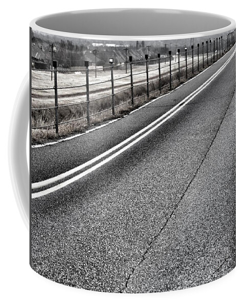 Dam Road Coffee Mug featuring the photograph Dam Road by Buck Buchanan