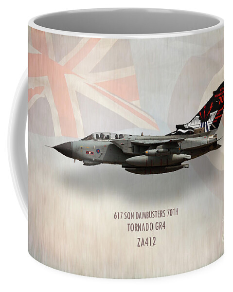 Tornado Gr4 Coffee Mug featuring the digital art Dambusters Tornado GR4 ZA412 by Airpower Art