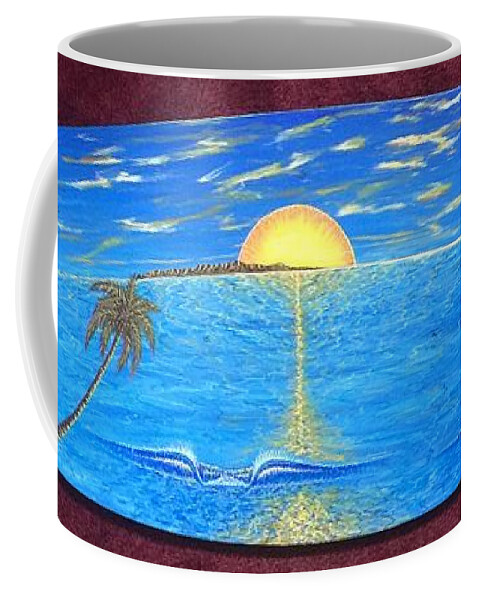 Danapoint Painting Coffee Mug featuring the painting Dana Point yesterday by Paul Carter