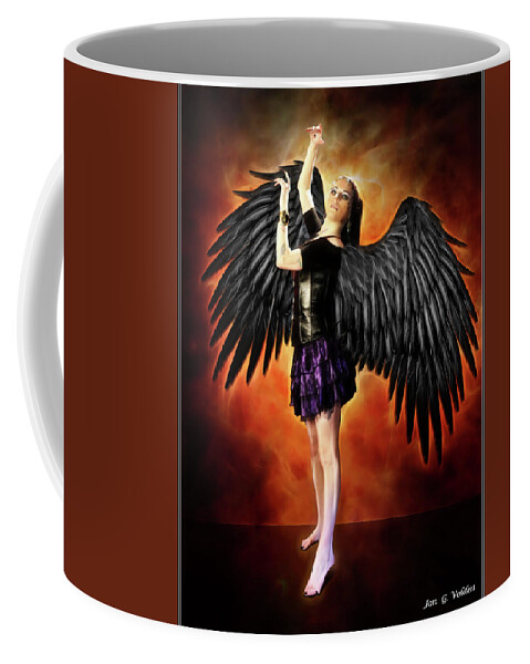 Hawk Coffee Mug featuring the photograph Dance of the Hawk Girl by Jon Volden