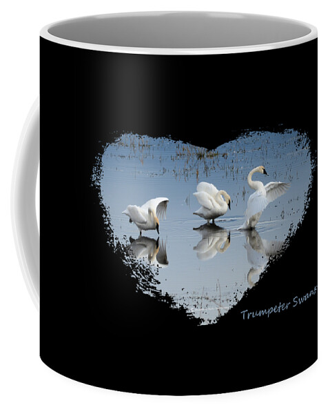 Waterfowl Coffee Mug featuring the photograph Dance of the Trumpeters 4 by Whispering Peaks Photography