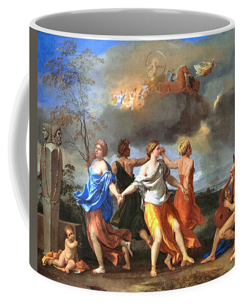 Nicolas Poussin Coffee Mug featuring the painting Dance to the Music of Time by Nicolas Poussin