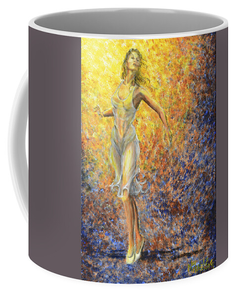 Sensual Dancer Coffee Mug featuring the painting Dancer Away by Nik Helbig