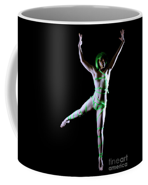 Artistic Coffee Mug featuring the photograph Dancing Green by Robert WK Clark
