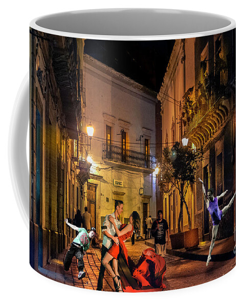 Dancers Coffee Mug featuring the photograph Dancing in the Street by Barry Weiss