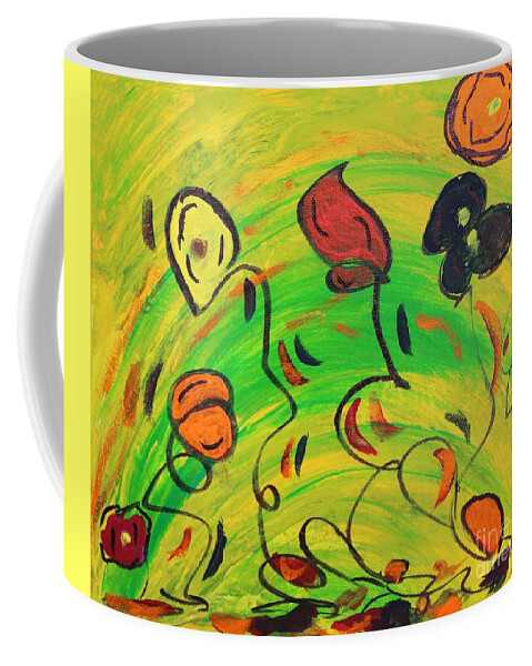 Fun In The Sun Coffee Mug featuring the painting Dancing in the sun by Sarahleah Hankes
