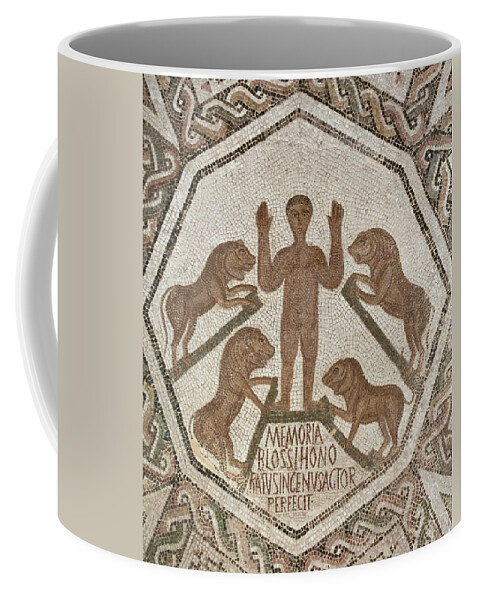 Mosaic Coffee Mug featuring the photograph Daniel in the Lions' Den by Roman School