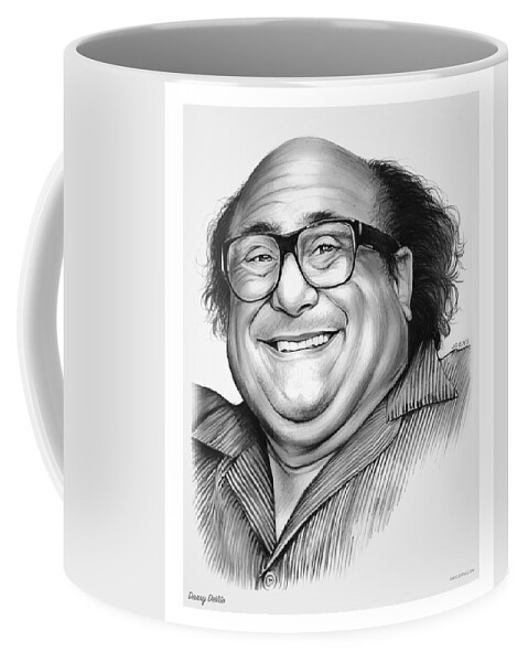 Dannydevito Coffee Mug featuring the drawing Danny DeVito by Greg Joens