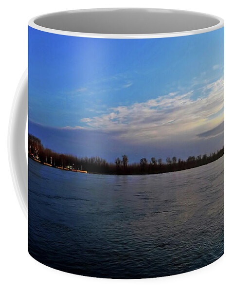 Danube River Coffee Mug featuring the photograph Danube River At Dusk by Jasna Dragun