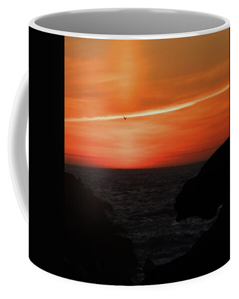 Sunset Coffee Mug featuring the photograph Dark Red Sunset by Gallery Of Hope 