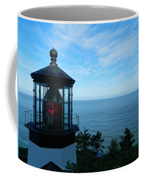 Oregon Coffee Mug featuring the photograph Darkened Lighthouse by Gallery Of Hope 