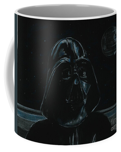 Star Wars Coffee Mug featuring the drawing Darth Vader study by Meagan Visser