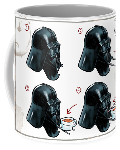 Darth Vader Tea Drinking Star Wars Coffee Mug by Martin Davey - Pixels