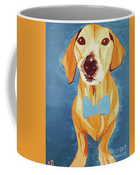 Pet Coffee Mug featuring the painting Date With Paint Feb 19 Rafee by Ania M Milo