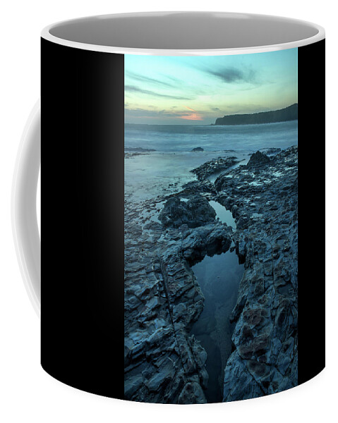 Davenport Coffee Mug featuring the photograph Davenport Beach at Sunset by Morgan Wright