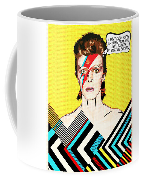 Original art David Bowie mug