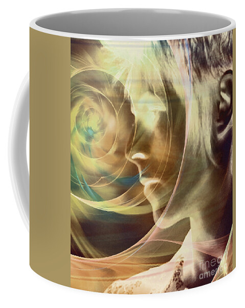 David Bowie Coffee Mug featuring the digital art David Bowie / Transcendent by Elizabeth McTaggart