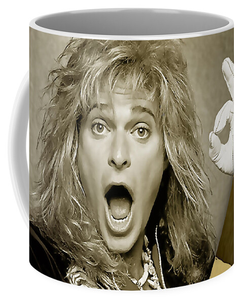 David Lee Roth Coffee Mug featuring the mixed media David Lee Roth Collection by Marvin Blaine